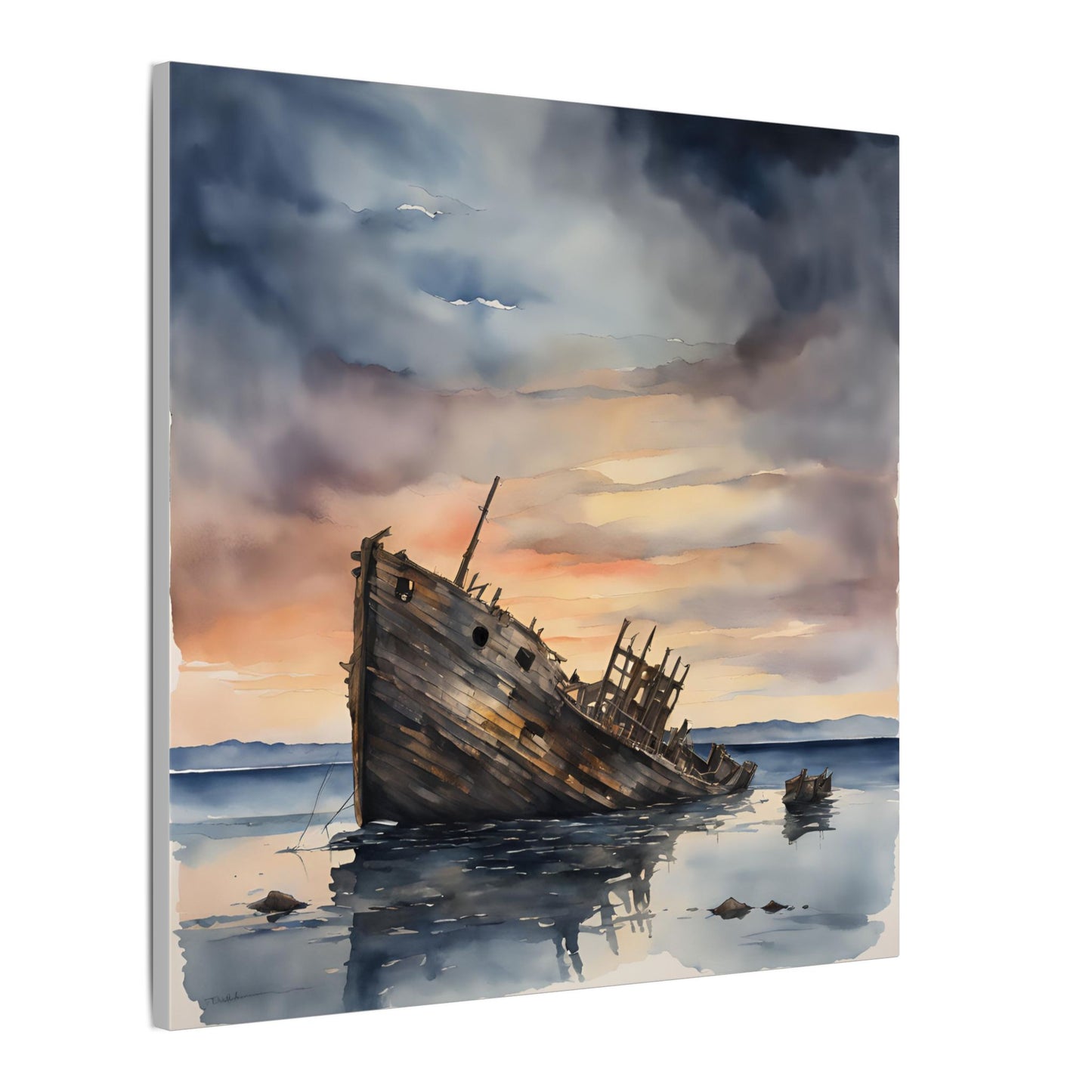 Matte Wall Canvas - Shipwreck - Neptune's Nursery Collection