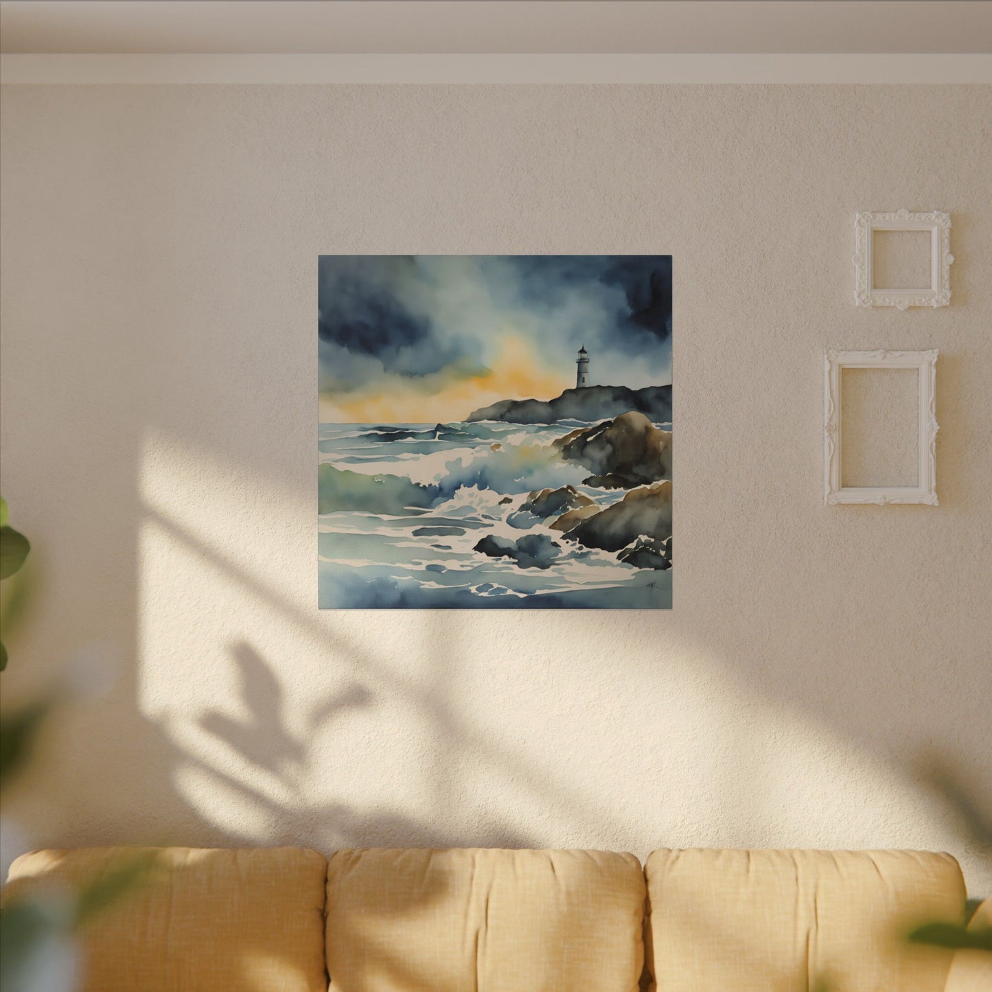 Matte Wall Canvas - Lighthouse - Neptune's Nursery Collection
