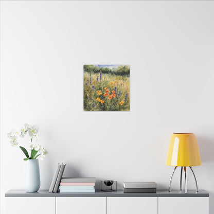 Matte Wall Canvas - Texas Wildflower - Bloom and Grow Collection