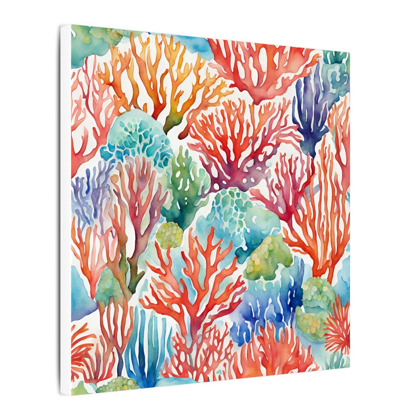 Matte Wall Canvas - Coral - Neptune's Nursery Collection