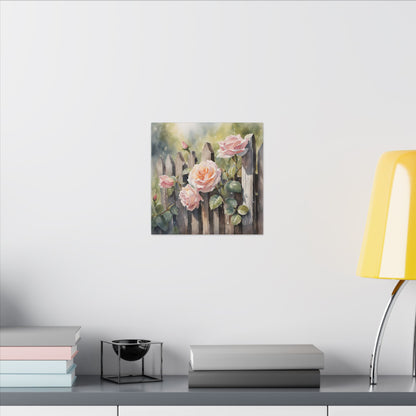 Matte Wall Canvas - Rose - Bloom and Grow Collection