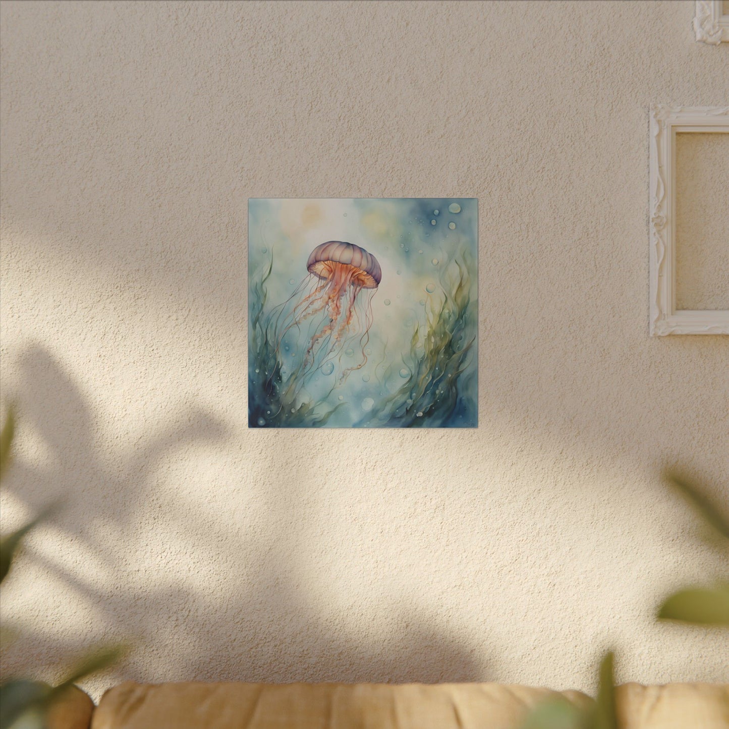 Matte Wall Canvas - Jellyfish - Neptune's Nursery Collection
