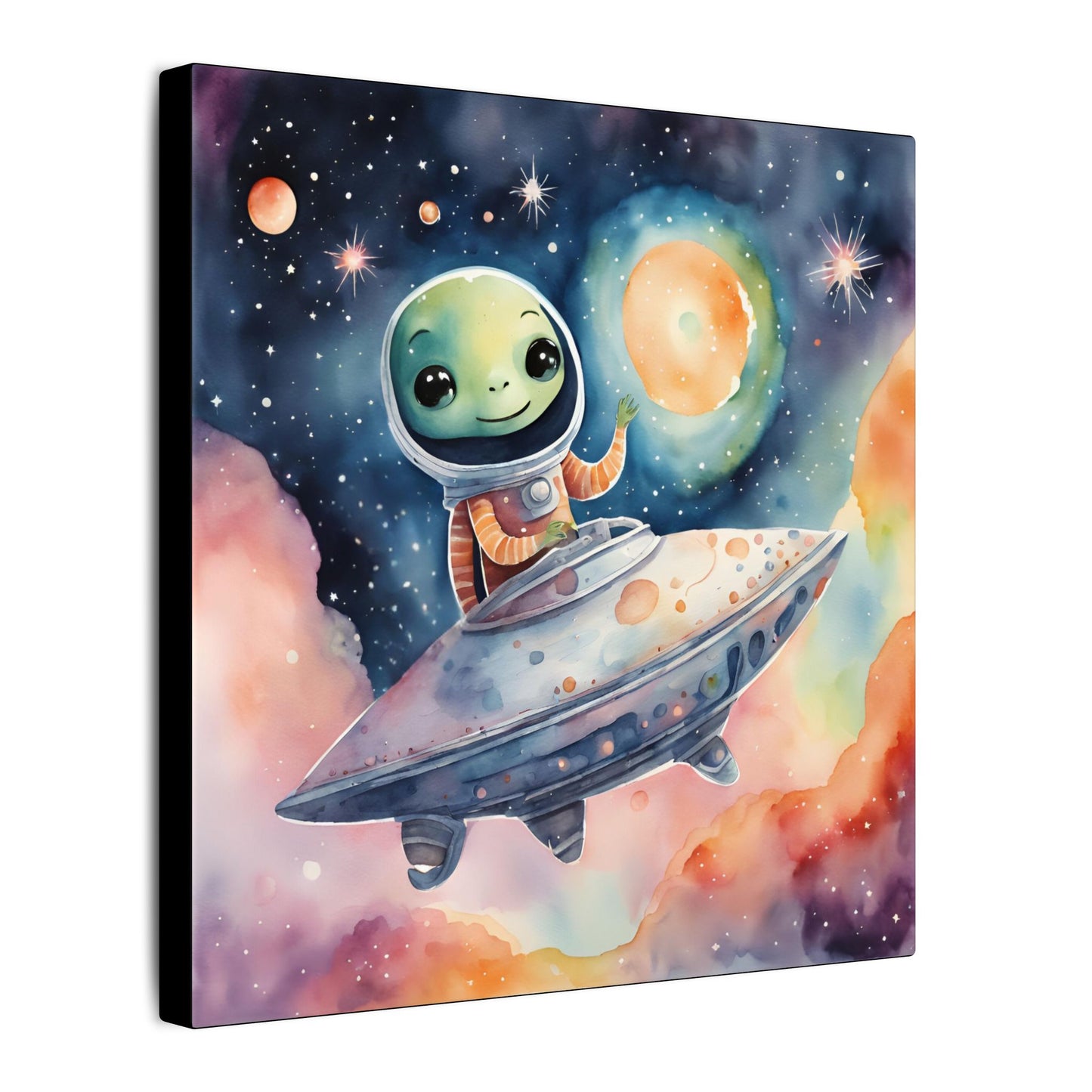 Matte Wall Canvas - Friendly Alien - Beyond the Stars Collection
