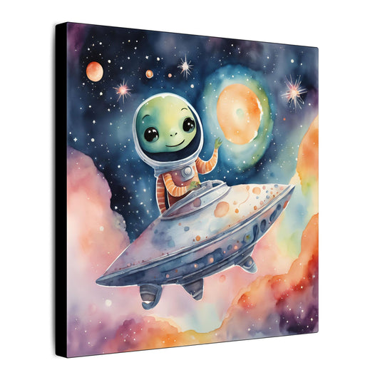 Matte Wall Canvas - Friendly Alien - Beyond the Stars Collection
