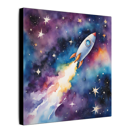 Matte Wall Canvas - Rocket Ship - Beyond the Stars Collection