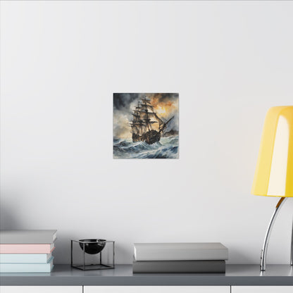 Matte Wall Canvas - Pirate Ship - Neptune's Nursery Collection