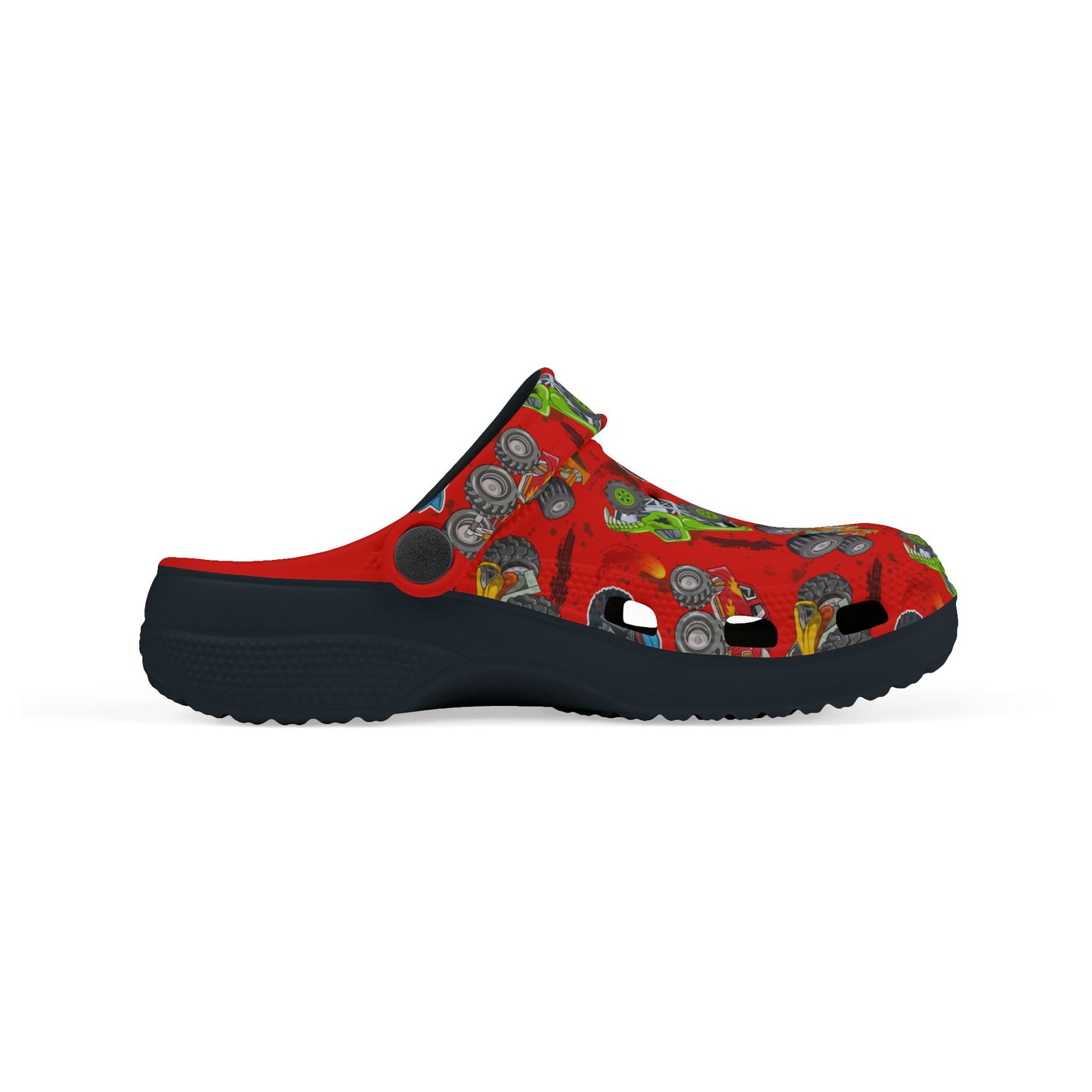 Kid's Foam Clogs - Monster Trucks - Red Hot