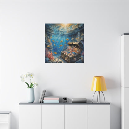 Matte Wall Canvas - Sunken Treasure - Neptune's Nursery Collection