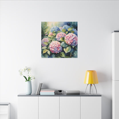 Matte Wall Canvas - Hydrangea - Bloom and Grow Collection