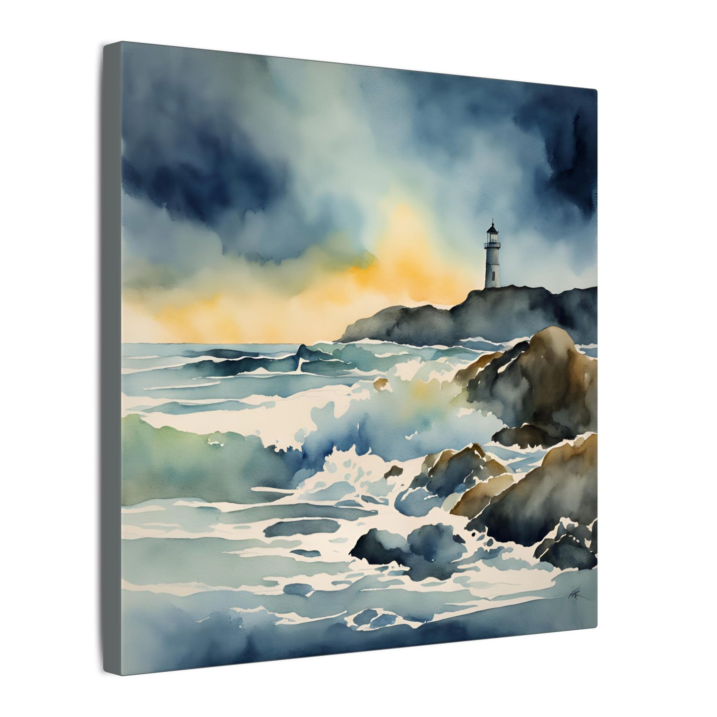 Matte Wall Canvas - Lighthouse - Neptune's Nursery Collection