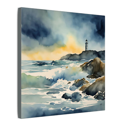 Matte Wall Canvas - Lighthouse - Neptune's Nursery Collection