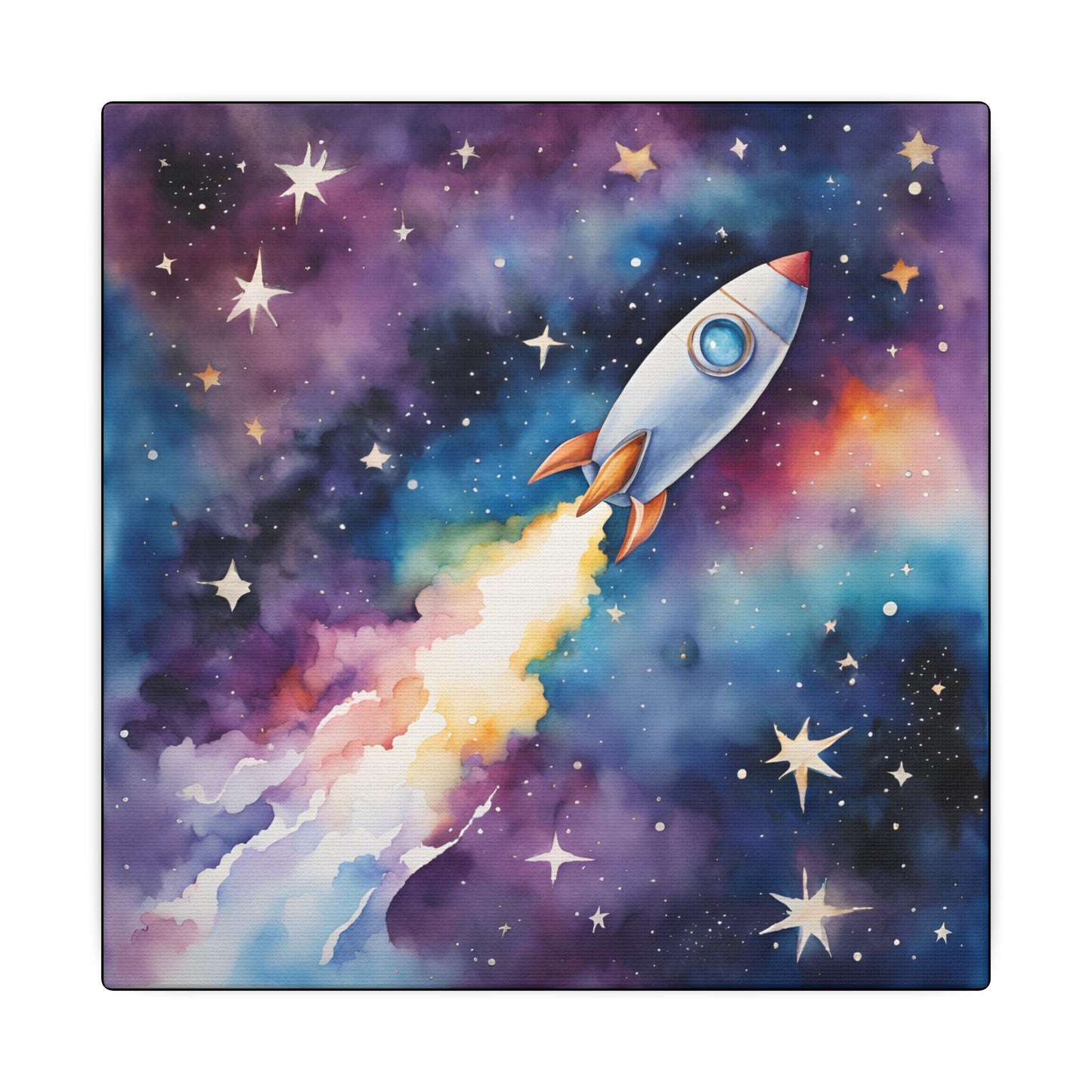 Matte Wall Canvas - Rocket Ship - Beyond the Stars Collection