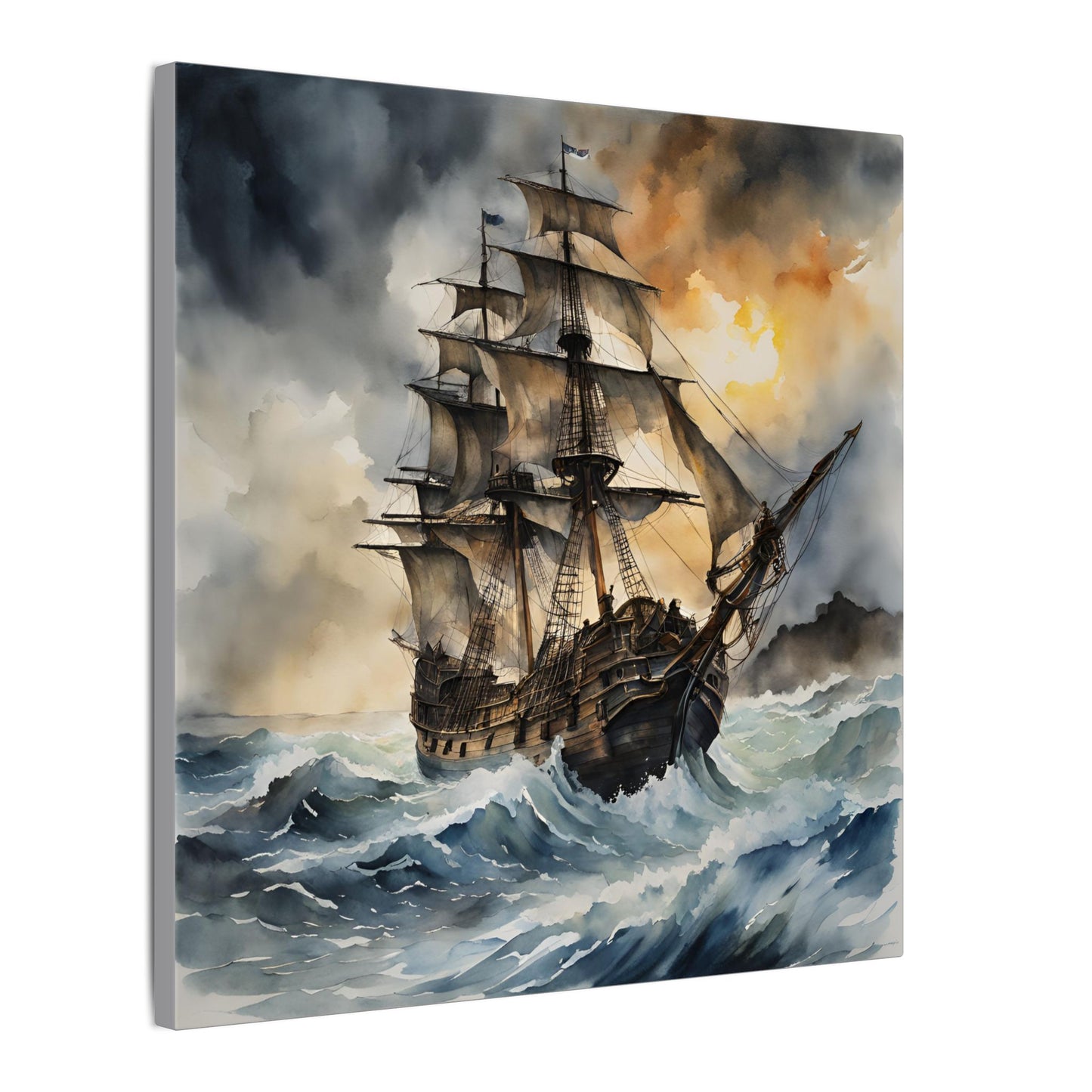 Matte Wall Canvas - Pirate Ship - Neptune's Nursery Collection
