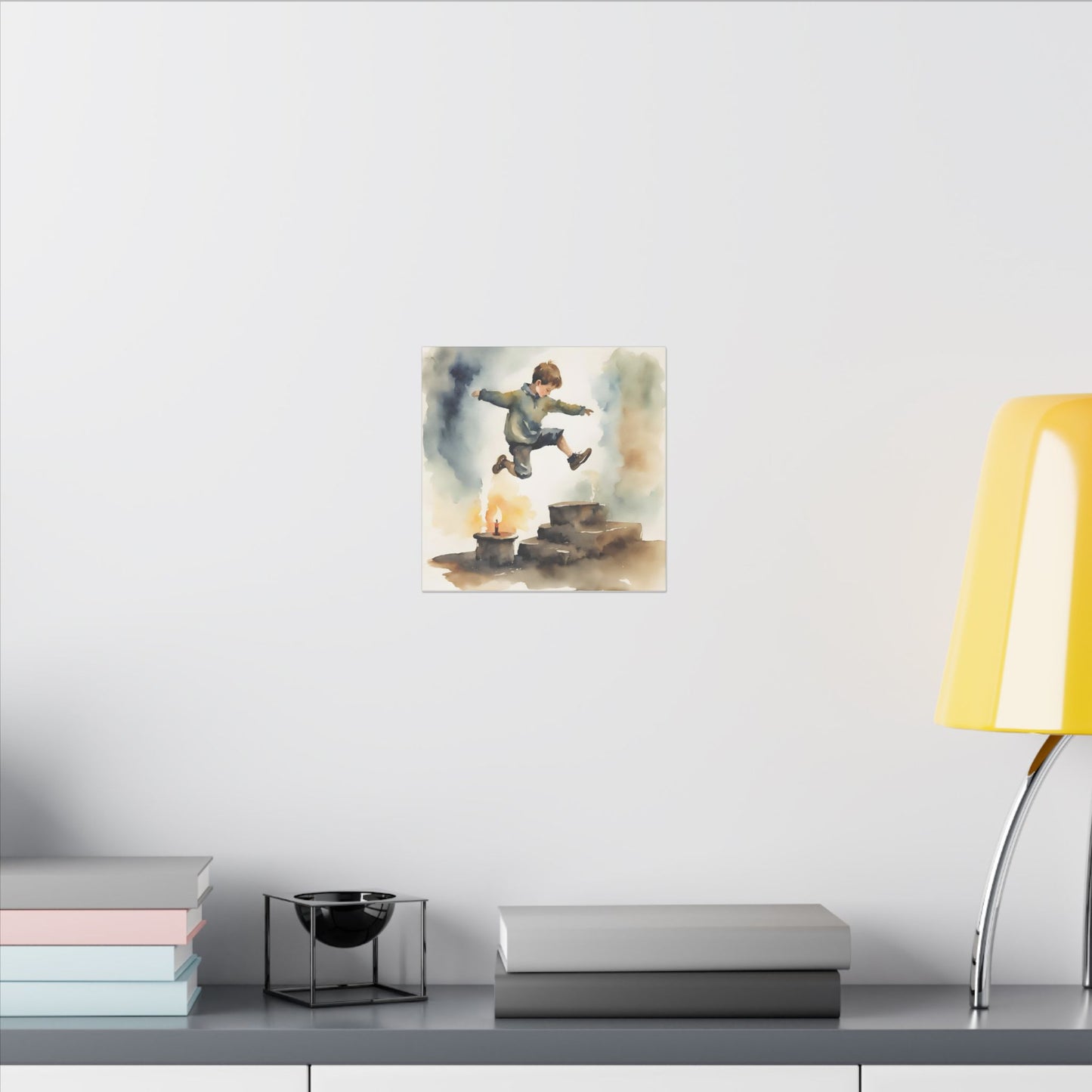 Matte Wall Canvas - Jack Jumped over the Candlestick - Nursery Rhymes Collection