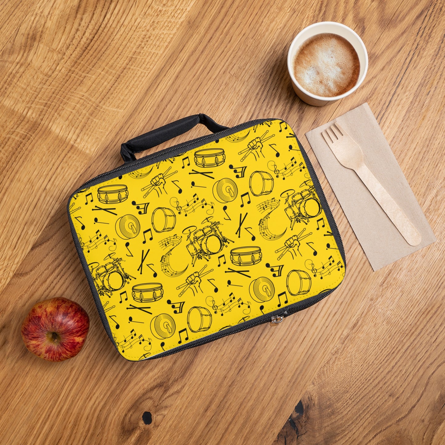 Lunch Bag - Drums - Gold