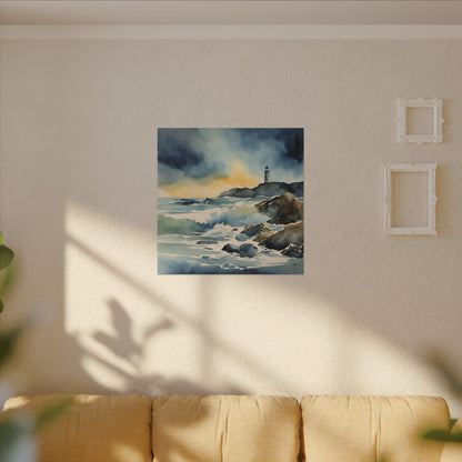 Matte Wall Canvas - Lighthouse - Neptune's Nursery Collection
