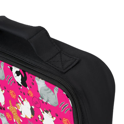 Lunch Bag - Fat Cat - Hot Pink