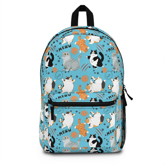 Backpack - Fat Cat - Light Blue