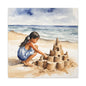 Matte Wall Canvas - Sand Castle - Neptune's Nursery Collection