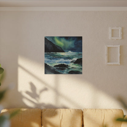 Matte Wall Canvas - Sea at Night - Neptune's Nursery Collection