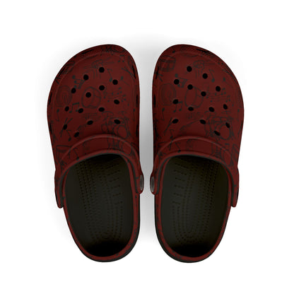 Kid's Foam Clogs - Drums - Maroon