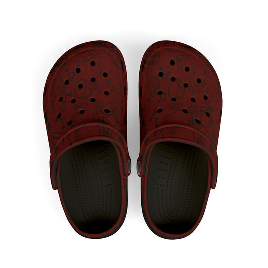 Kid's Foam Clogs - Drums - Maroon