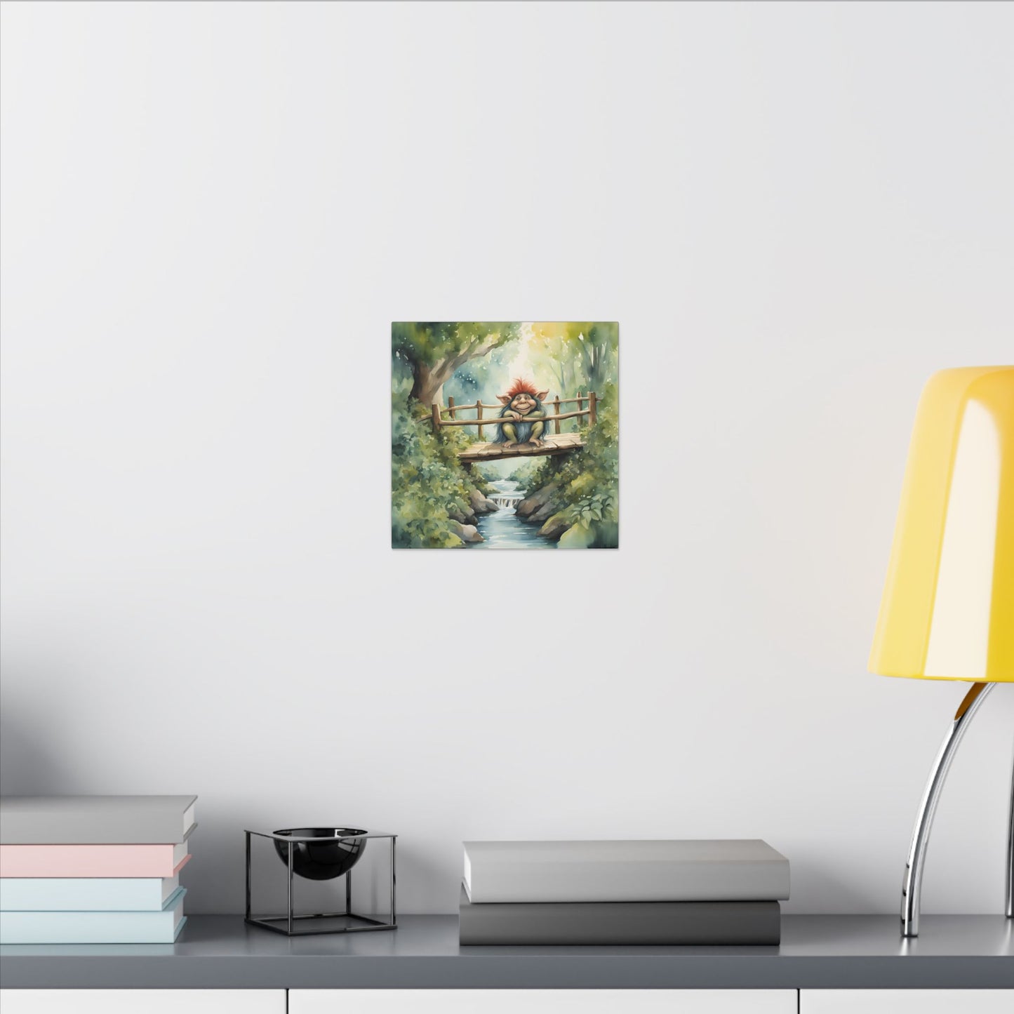 Matte Wall Canvas - Troll on the Bridge - Storybook Dreams Collection