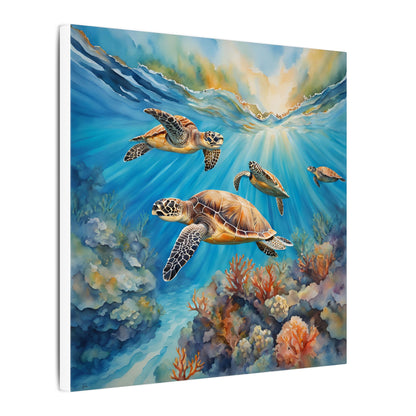 Matte Wall Canvas - Sea Turtles - Neptune's Nursery Collection