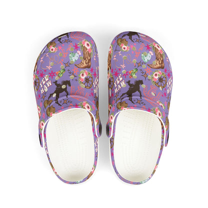 Kid's Foam Clogs - Cowgirl - Lavender