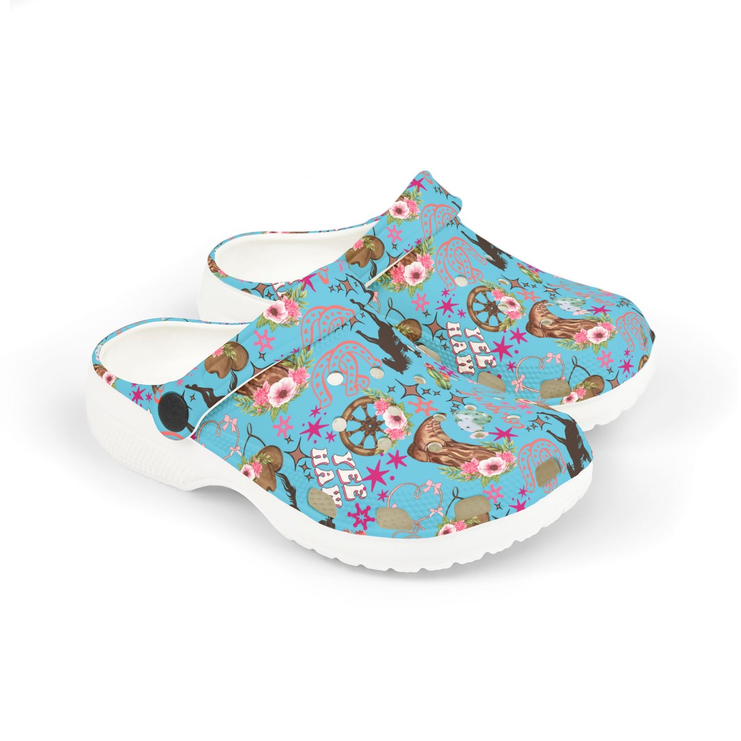Kid's Foam Clogs - Cowgirl - Light Blue