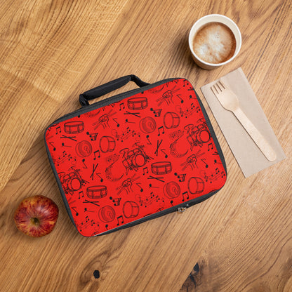 Lunch Bag - Drums - Red Hot