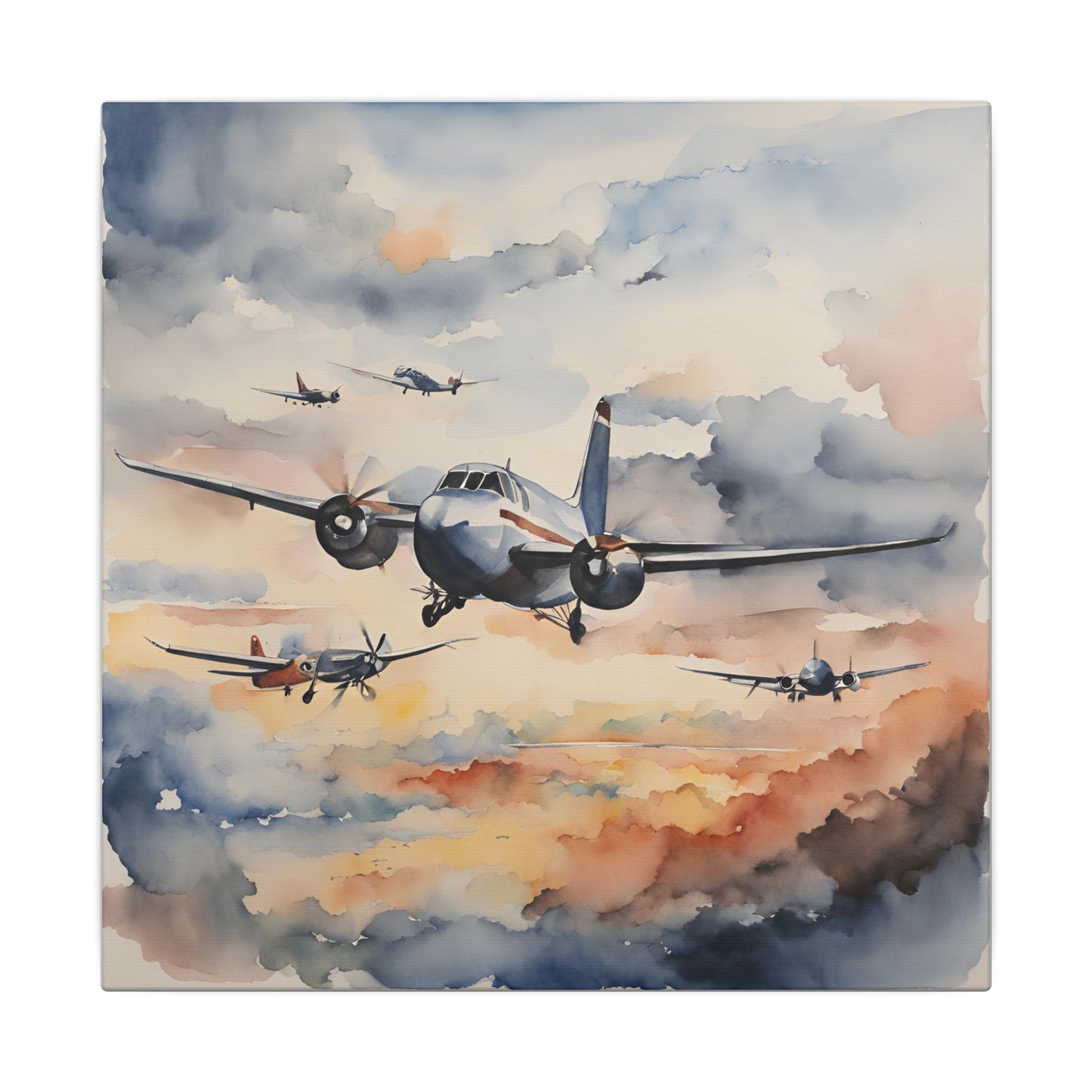 Matte Wall Canvas - Wings of Aviation - Wheels & Wings Collection