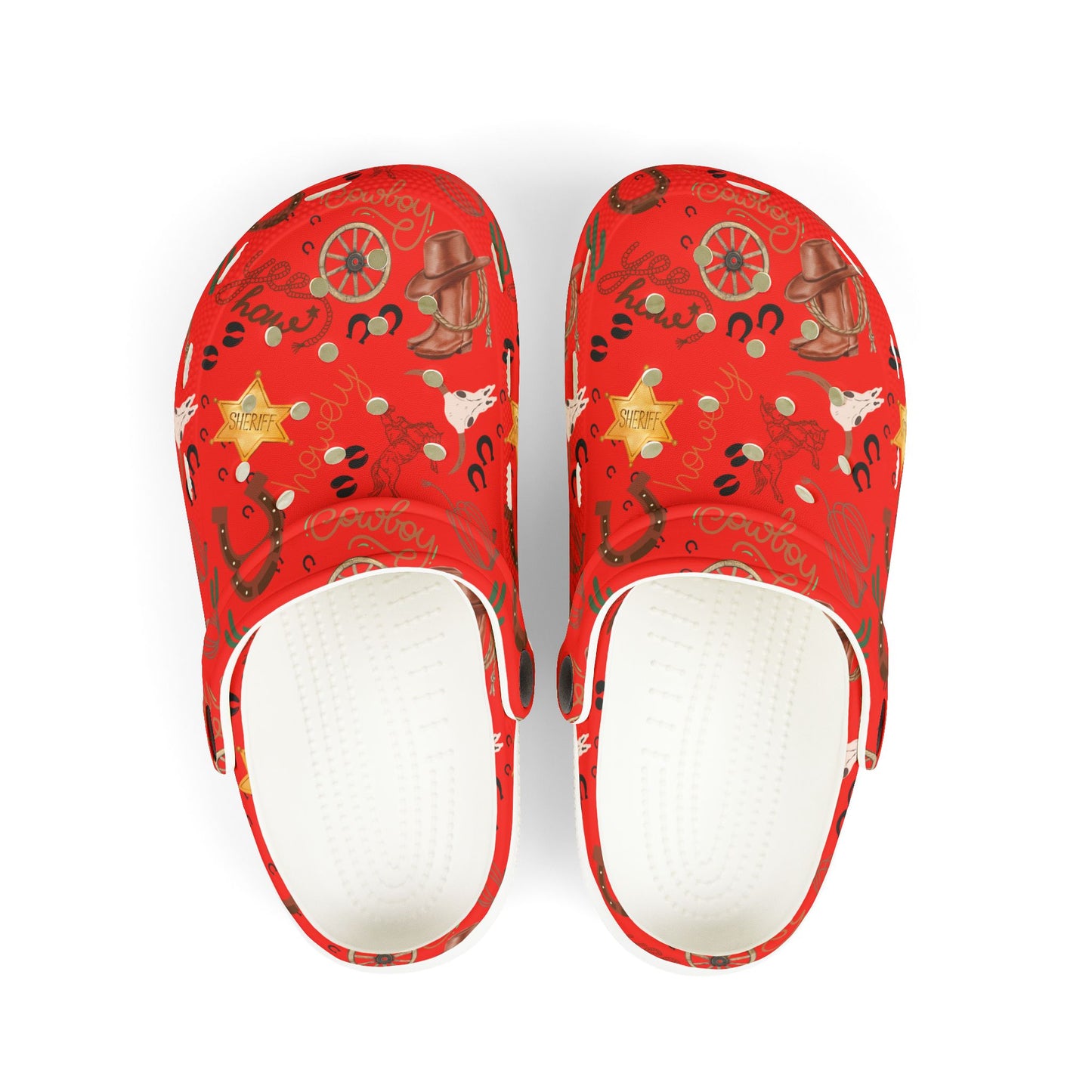 Kid's Foam Clogs - Cowboy - Red Hot
