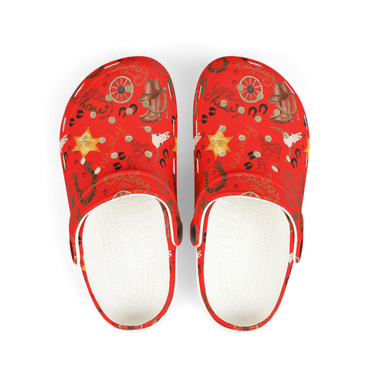 Kid's Foam Clogs - Cowboy - Red Hot