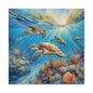 Matte Wall Canvas - Sea Turtles - Neptune's Nursery Collection