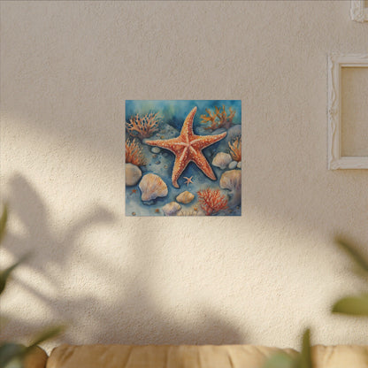 Matte Wall Canvas - Starfish - Neptune's Nursery Collection