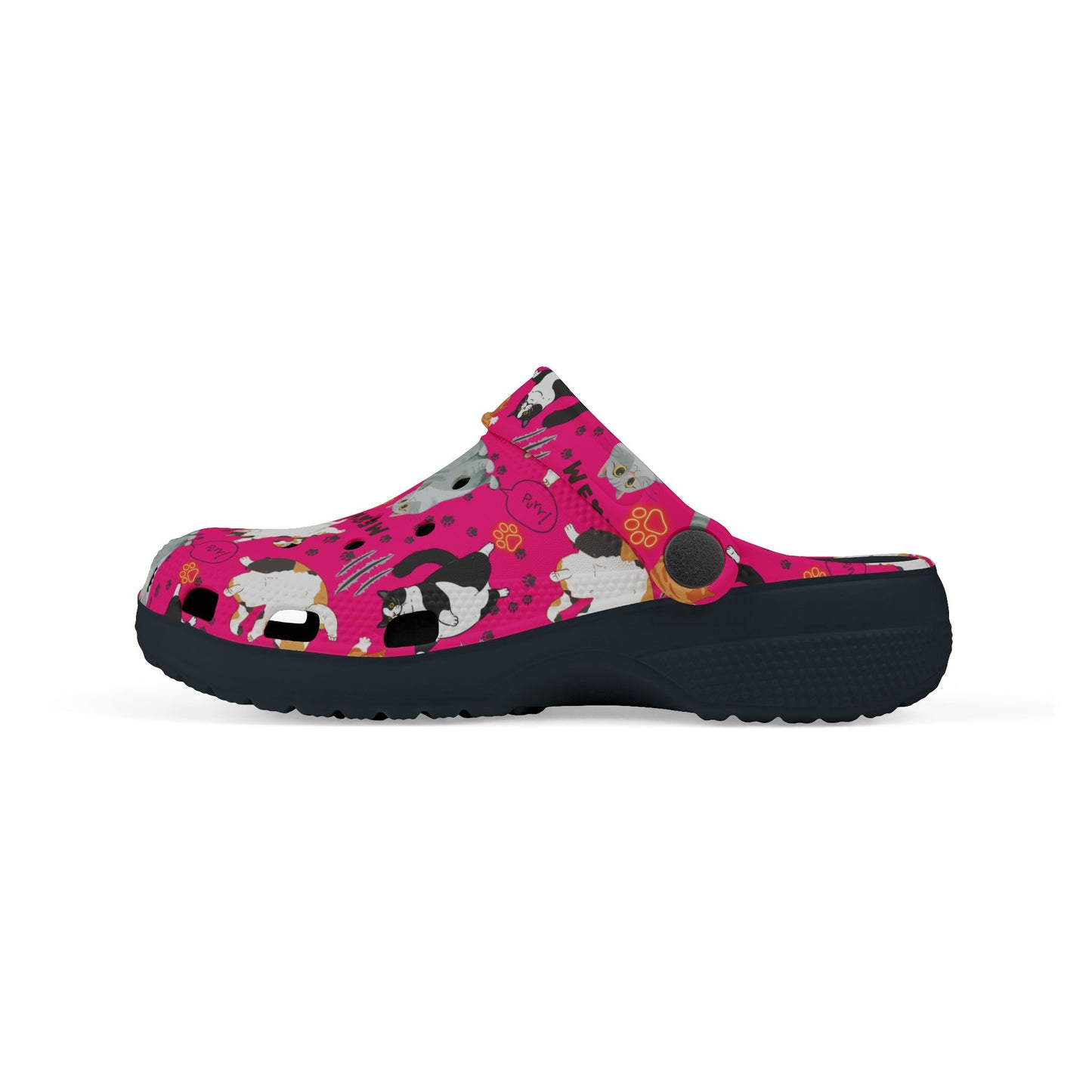 Kid's Foam Clogs - Fat Cat - Hot Pink
