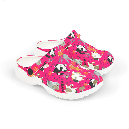 Kid's Foam Clogs - Fat Cat - Hot Pink