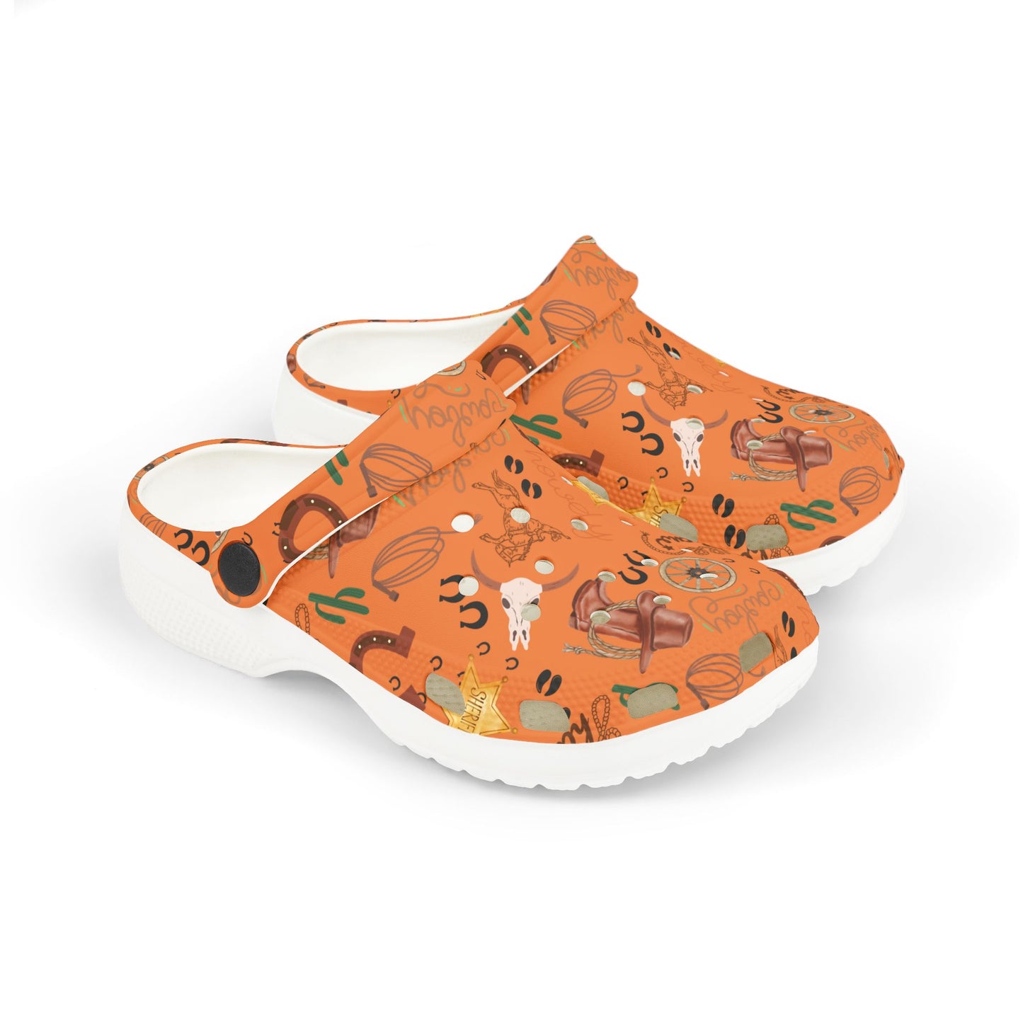 Kid's Foam Clogs - Cowboy - Natural Hide