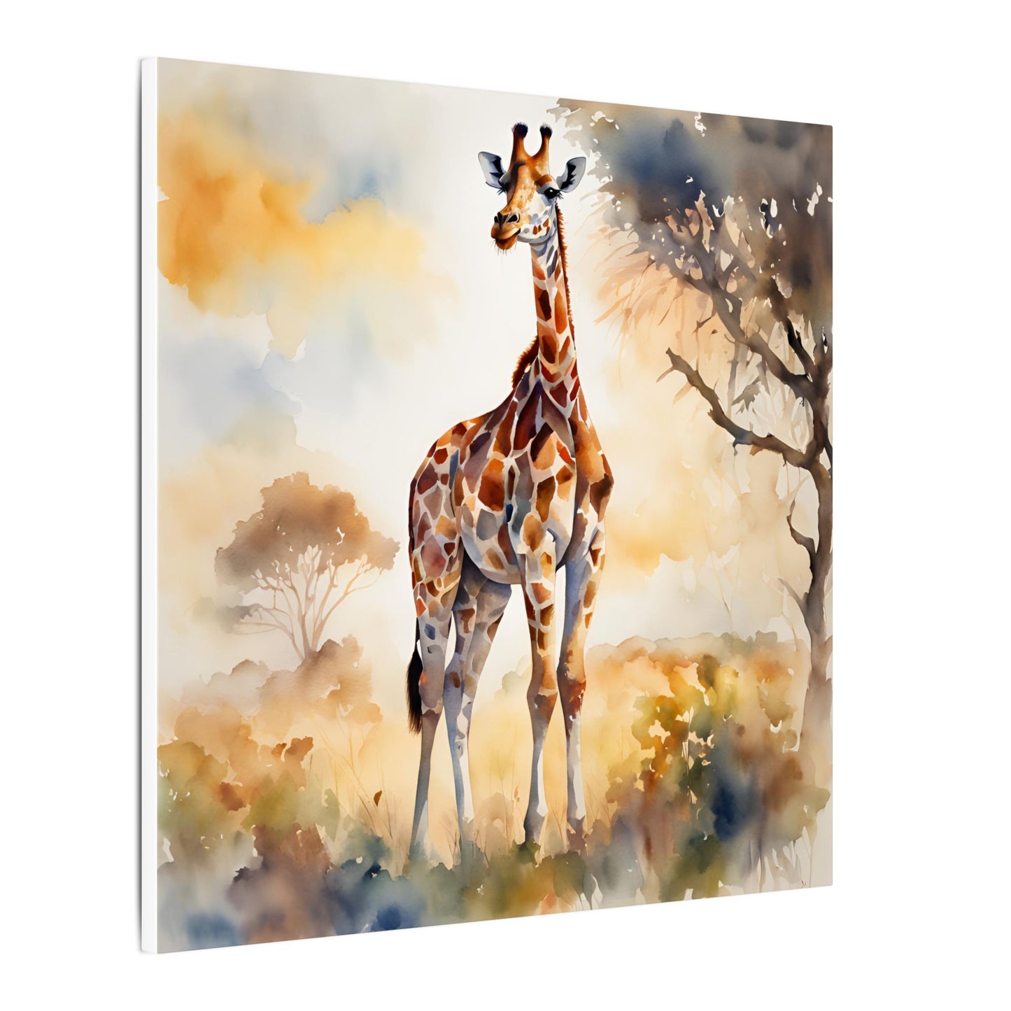 Matte Wall Canvas - Giraffe - African Safari Collection