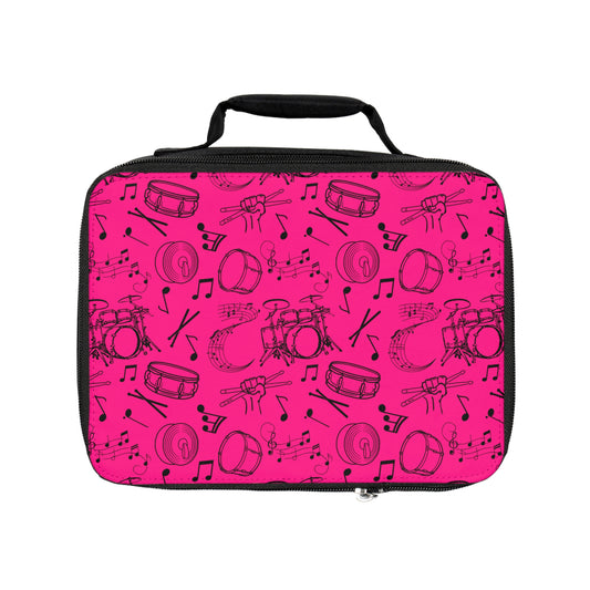 Lunch Bag - Drums - Hot Pink