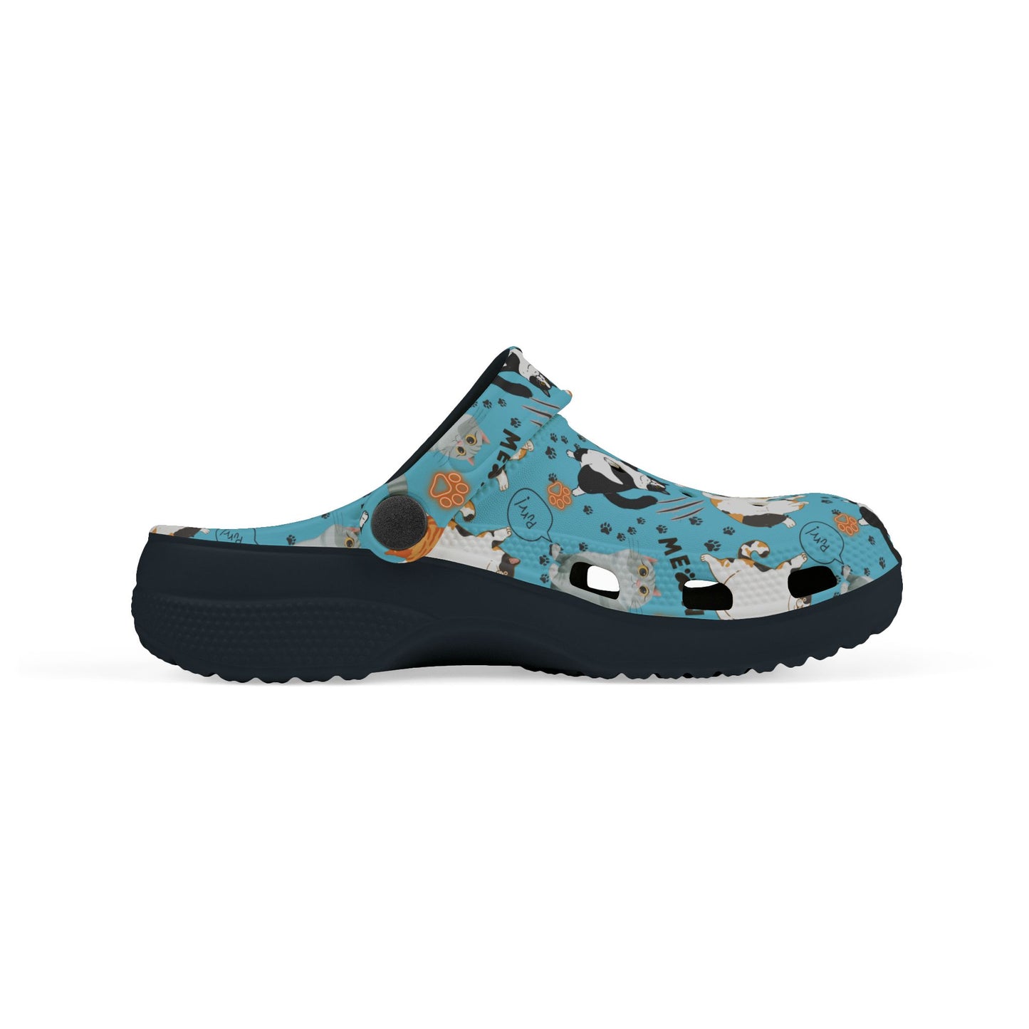 Kid's Foam Clogs - Fat Cat - Light Blue