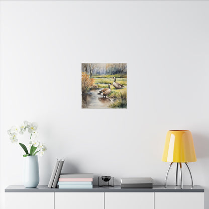 Matte Wall Canvas - Geese - The Great Outdoors Collection