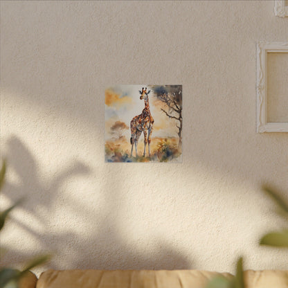 Matte Wall Canvas - Giraffe - African Safari Collection