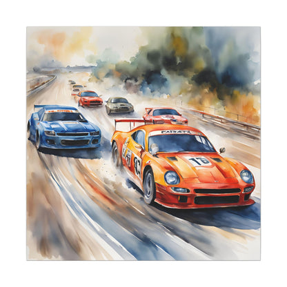 Matte Wall Canvas - Race Day - Wheels & Wings Collection