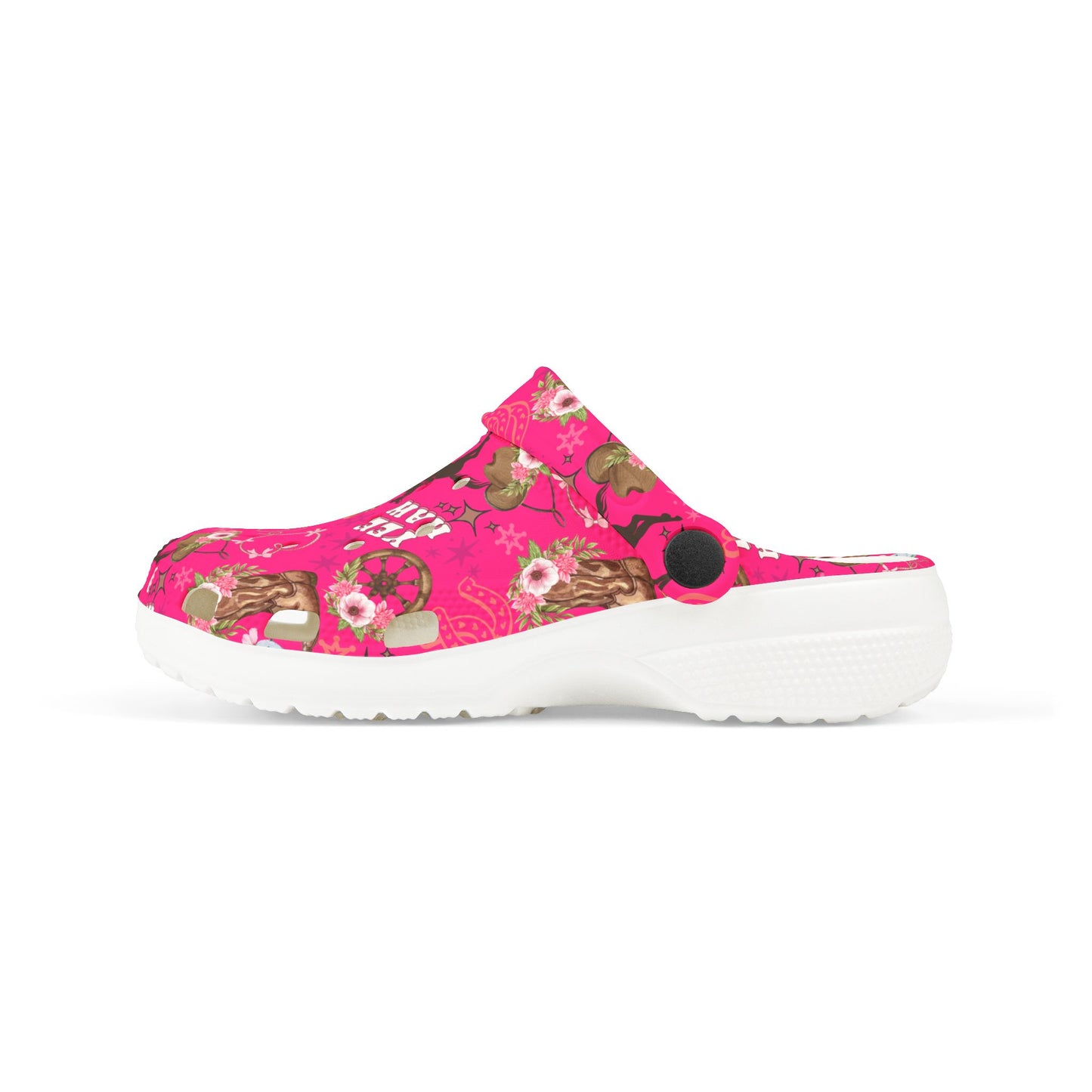 Kid's Foam Clogs - Cowgirl - Hot Pink