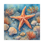 Matte Wall Canvas - Starfish - Neptune's Nursery Collection