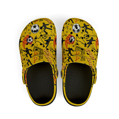Kid's Foam Clogs - Soccer - Gold