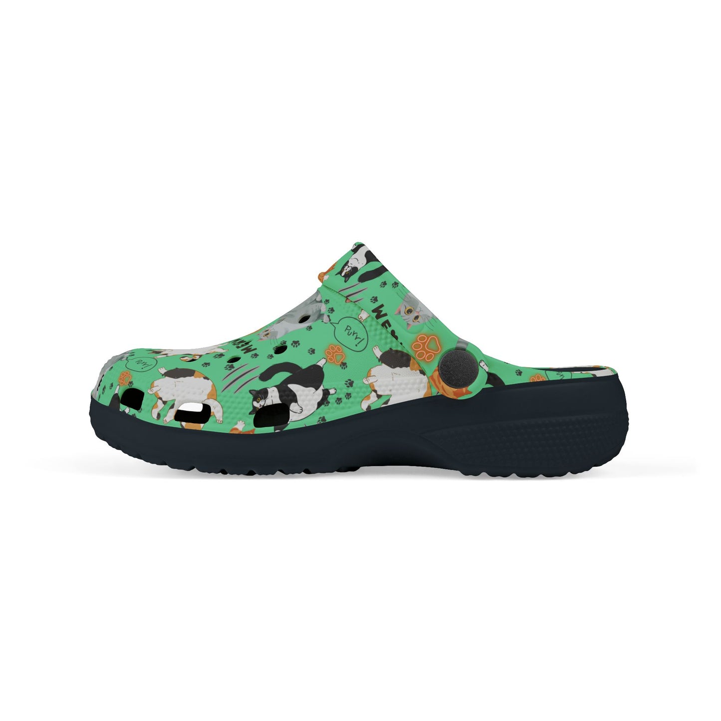 Kid's Foam Clogs - Fat Cat - Mint Green